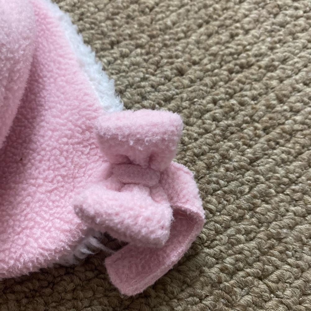 Children’s Place Baby Girl Pink White Trapper Hat - Picture 4 of 6